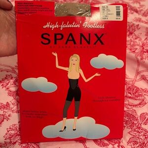 NWT Spanx Footless Pantyhose Tights, Size E, Nude